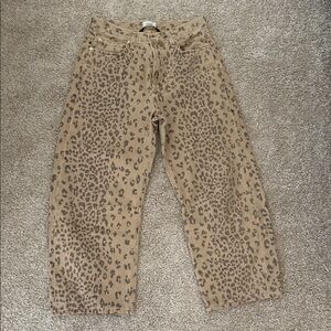 Citizens of humanity Leopard Print barrell jeans